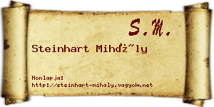 Steinhart Mihály névjegykártya